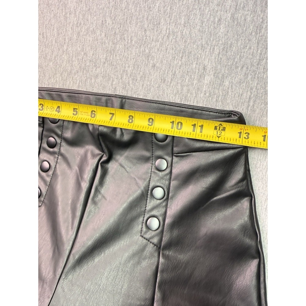 Ci Sono Women's Faux Leather Pants Black Pull On Skinny Leggings Size M - Picture 8 of 9